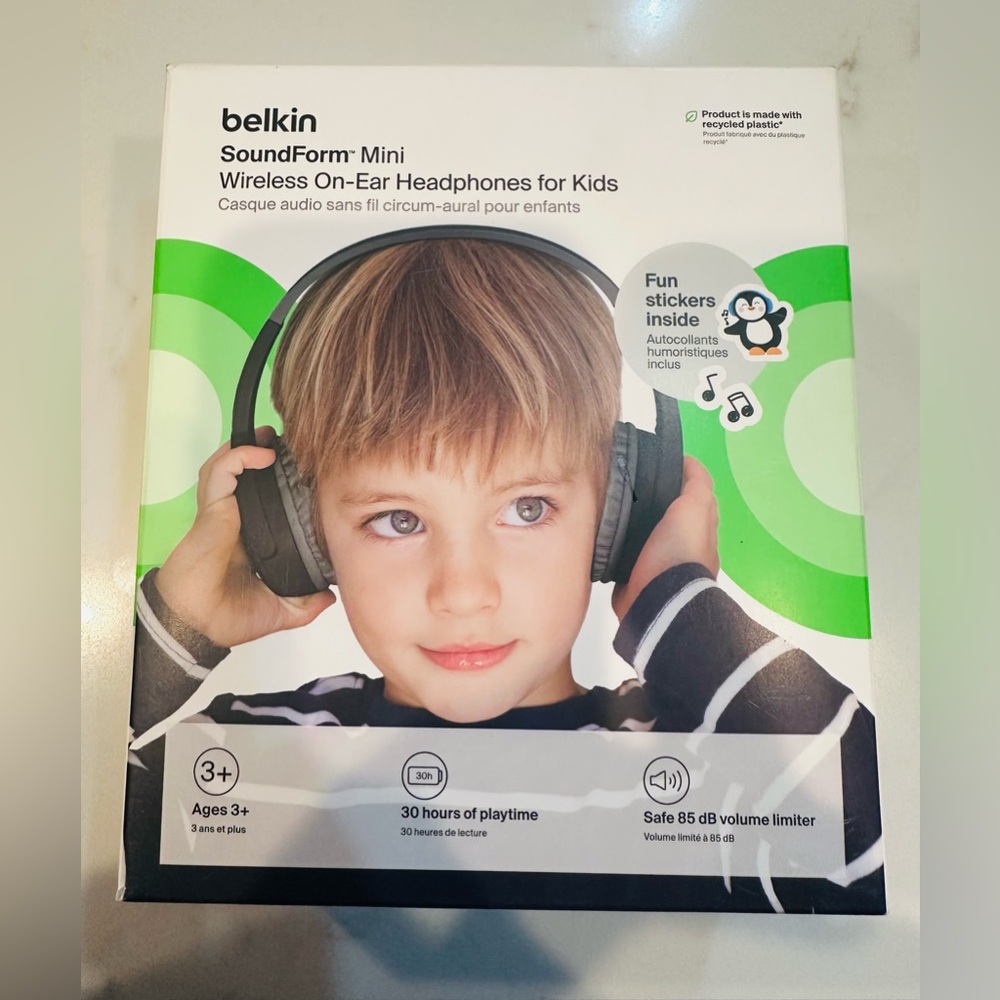 Belkin SoundForm Mini Kids On-Ear Headphones - Black